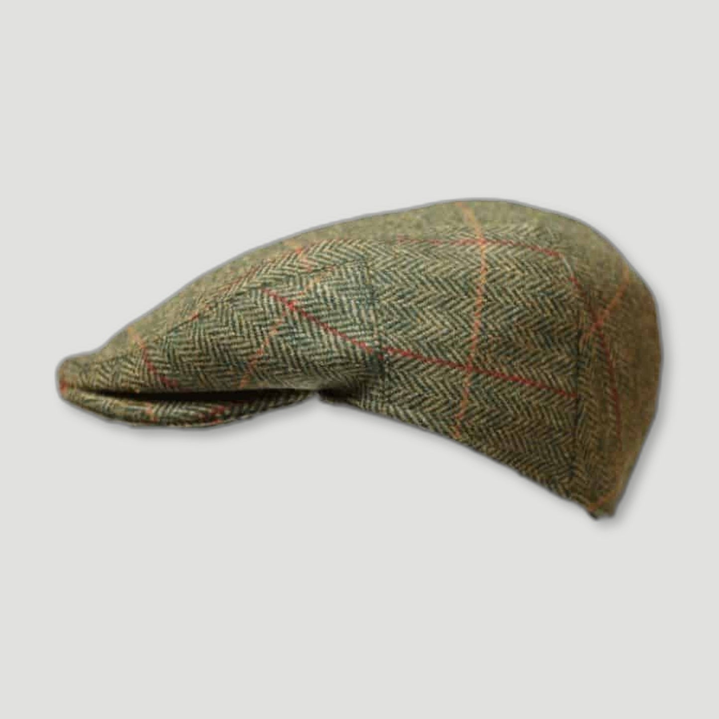 County Curved Peak Flat Cap in Loxley Tweed Cloth