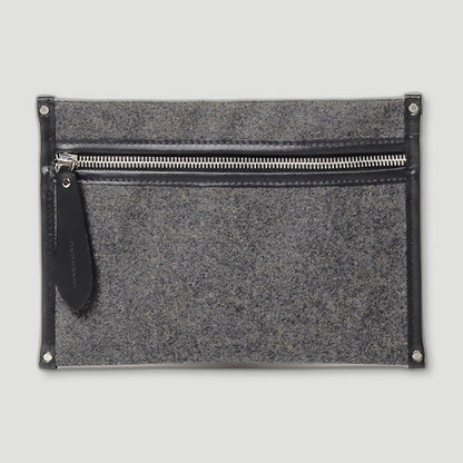 Docket Small Pouch - Grey from CHERCHBI - British Made Bags