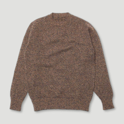 Driftwood Dean Lambswool Crew Neck Jumper from Malloch's - British Made Wool Jumpers