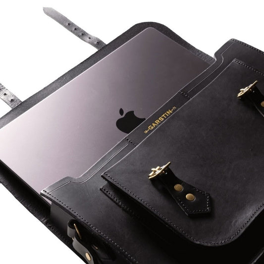 Leather Satchel - Ebony Black