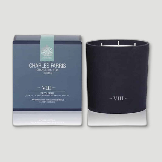 Elizabeth 3 Wick Candle from Charles Farris - British Made Candles