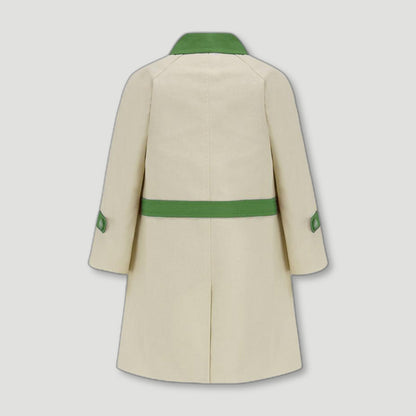 Back view of Fulham Boys Bridge Coat Apple from Brittanical London - British Made Children's Coats