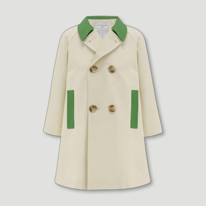 Front view of Fulham Boys Bridge Coat Apple from Brittanical London - British Made Children's Coats