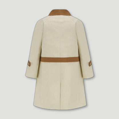 Back view of Fulham Boys Bridge Coat Cinnamon from Brittanical London - British Made Children's Coats