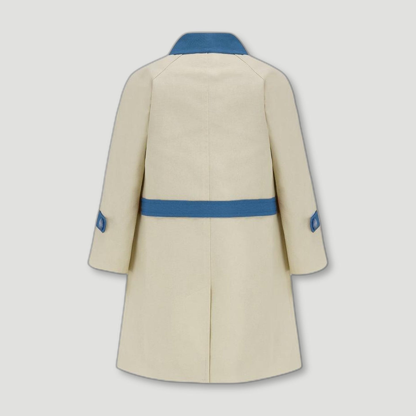 Back view of Fulham Boys Bridge Coat Delft from Brittanical London - British Made Children's Coats