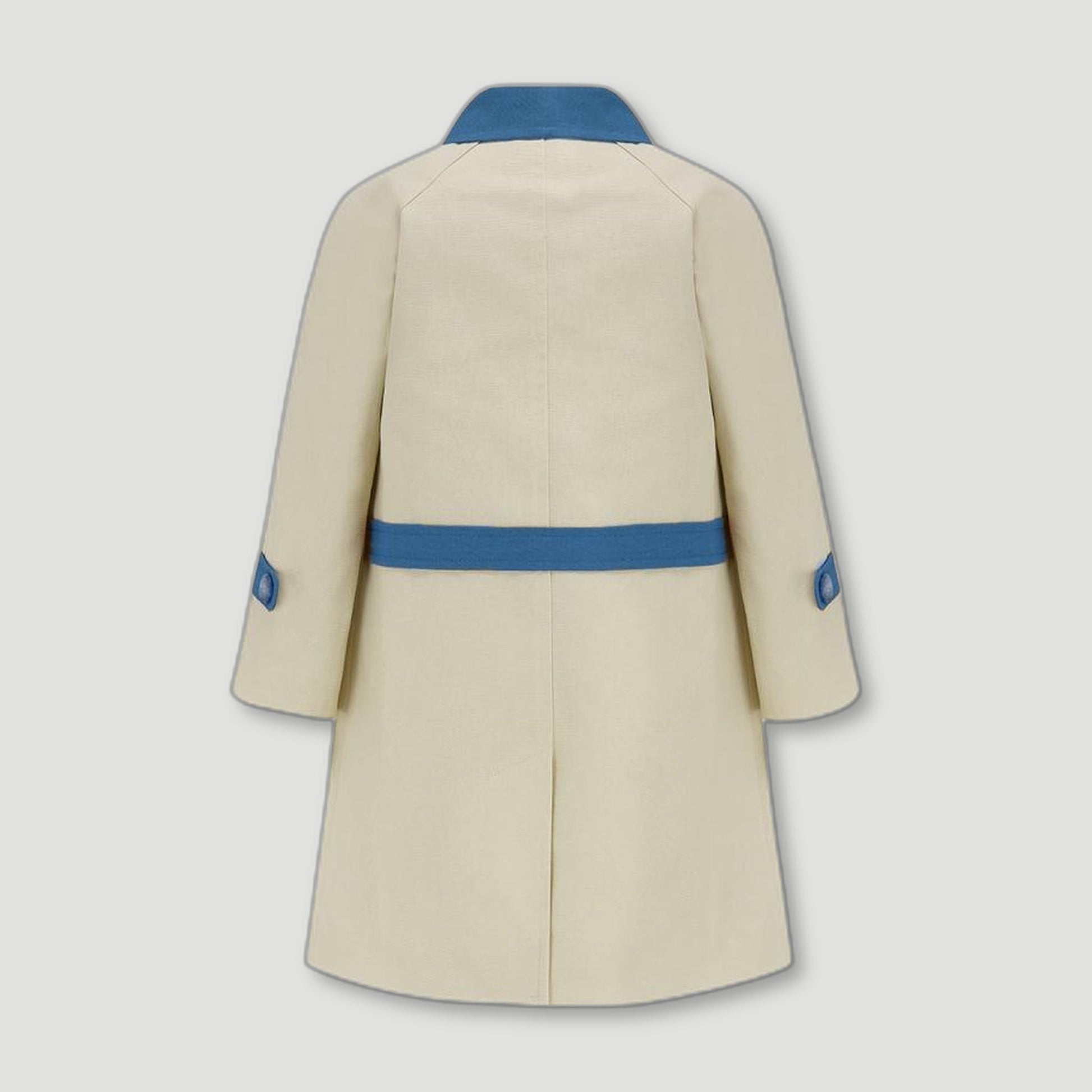 Back view of Fulham Boys Bridge Coat Delft from Brittanical London - British Made Children's Coats