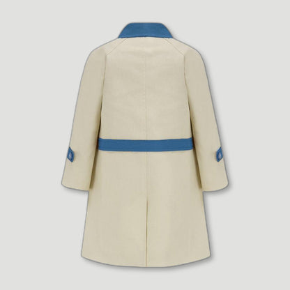 Back view of Fulham Boys Bridge Coat Delft from Brittanical London - British Made Children's Coats