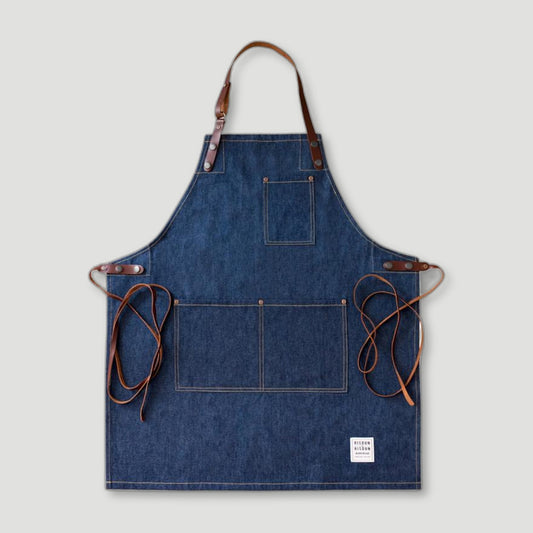 Full Length Denim Apron from Risdon & Risdon - British Made Aprons