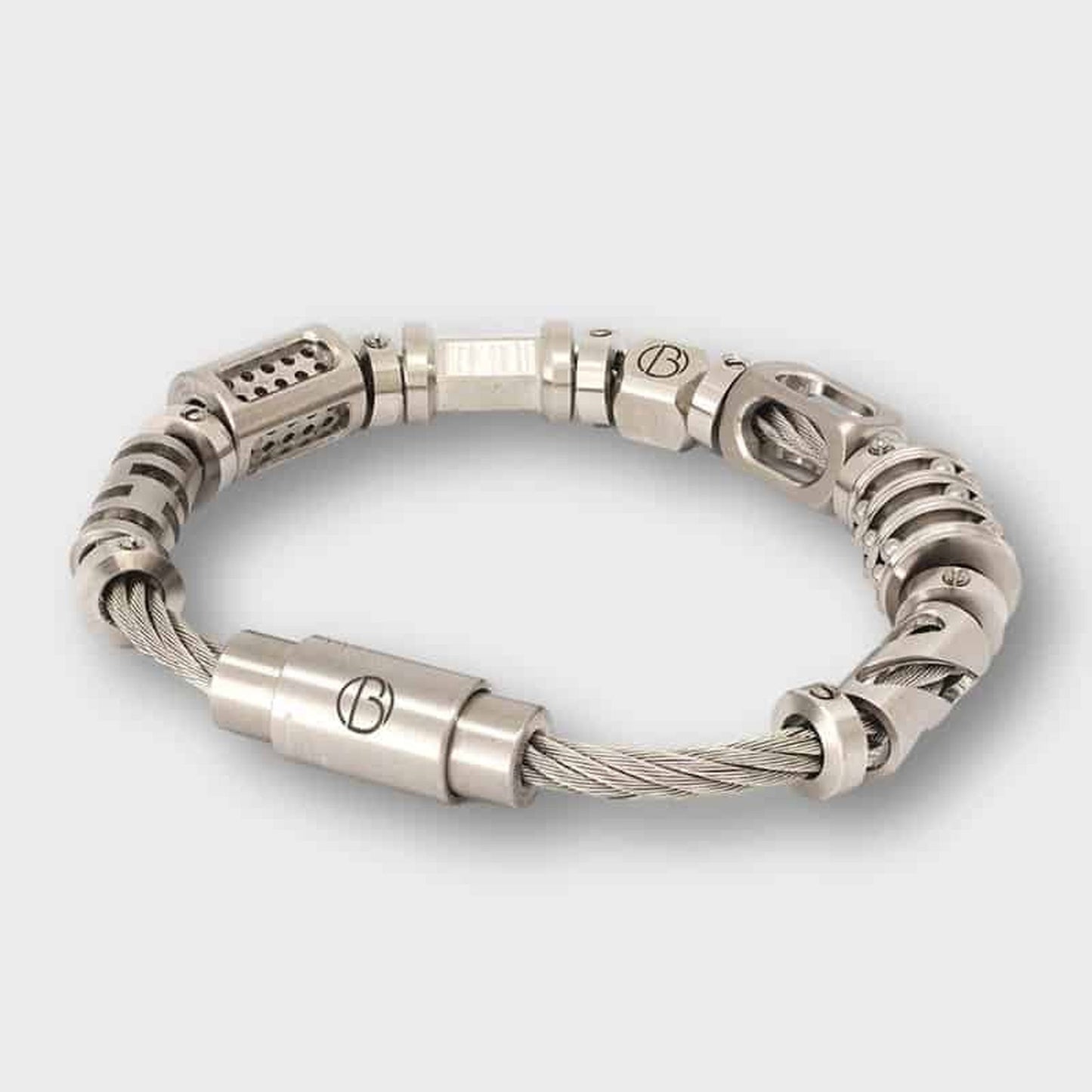 Fully Loaded Cable Stainless Steel Bracelet