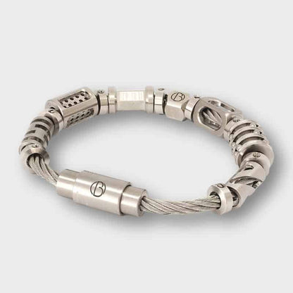 Fully Loaded Cable Stainless Steel Bracelet