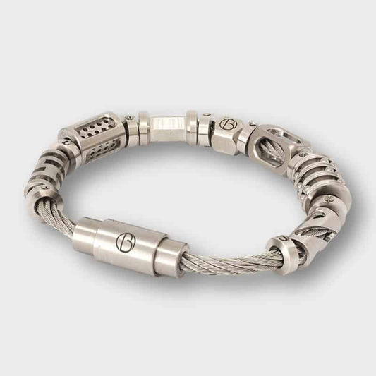 Fully Loaded Cable Stainless Steel Bracelet