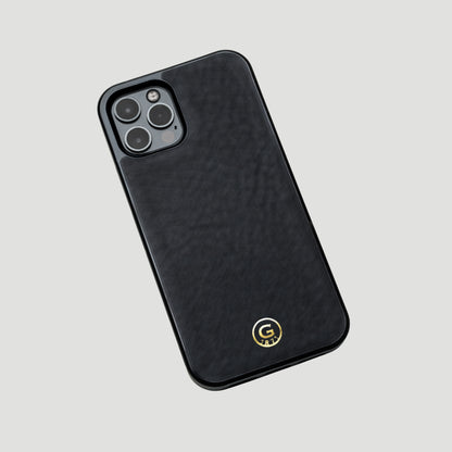 iPhone 16 Pro Max Leather Case - Ebony Black