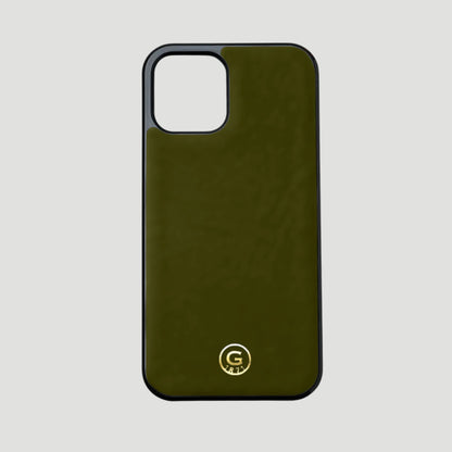 iPhone 16 Pro Max Leather Case - Olive Green