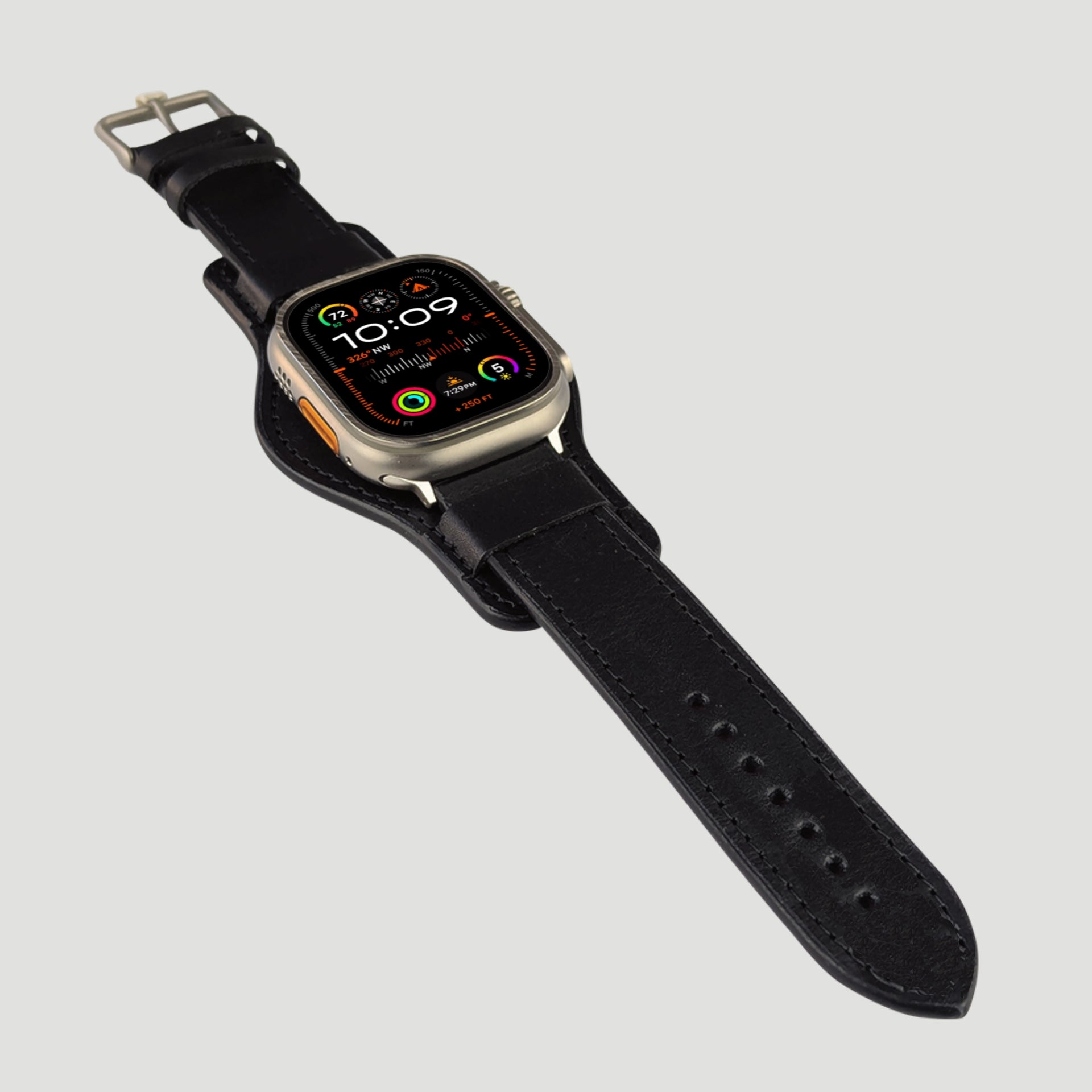 Apple Watch Ultra 2 Leather Strap Ebony