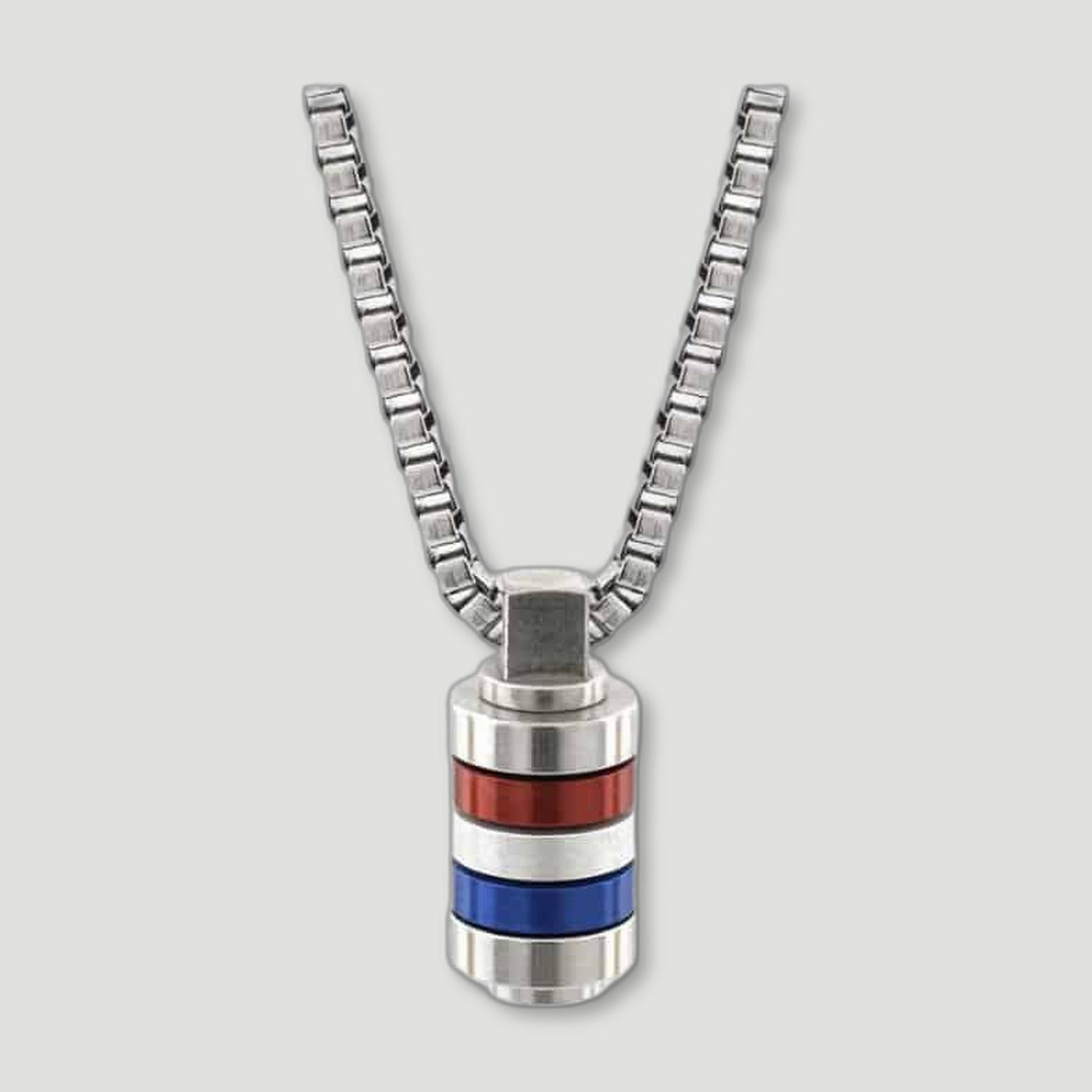 GB Mini Mixer Stainless Steel Necklace from Bailey of Sheffield - British Made Men'S Jewellery