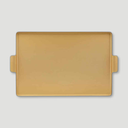Top view of Gold Aluminium Serving Tray from Kaymet - British Made Serving Trays