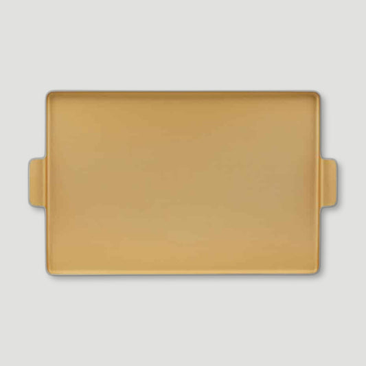 Top view of Gold Aluminium Serving Tray from Kaymet - British Made Serving Trays