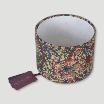 Top view of Golden Lily Cotton Lampshade 20cm from Green&Heath - British Made Homeware