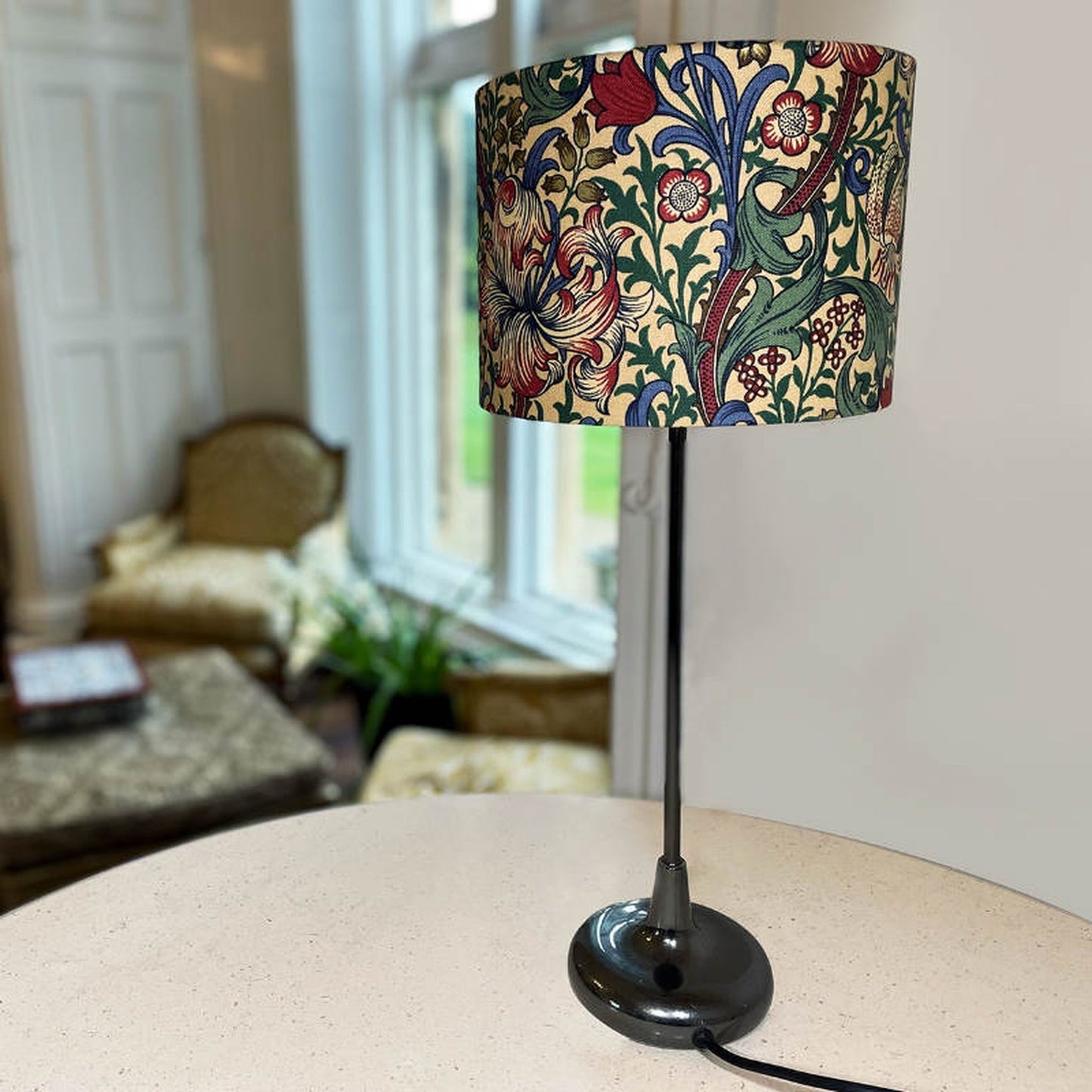 Golden Lily Cotton Lampshade 20cm