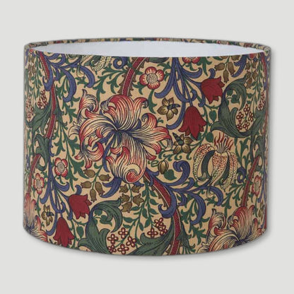 Front view of Golden Lily Cotton Lampshade 30cm from Green&Heath - British Made Homeware
