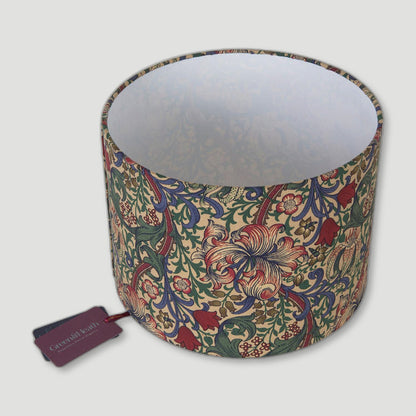 Top view of Golden Lily Cotton Lampshade 30cm from Green&Heath - British Made Homeware