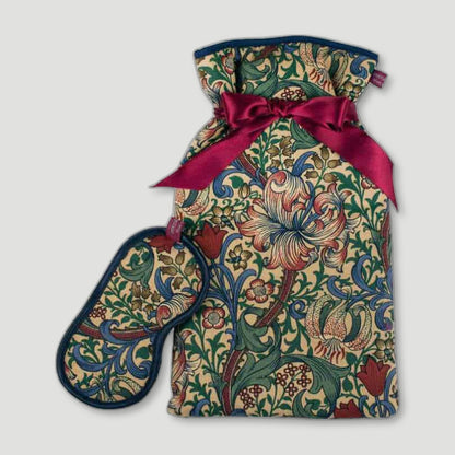 Golden Lily Eye Mask and Hot Water Bottle from Green&Heath - British Made Homeware