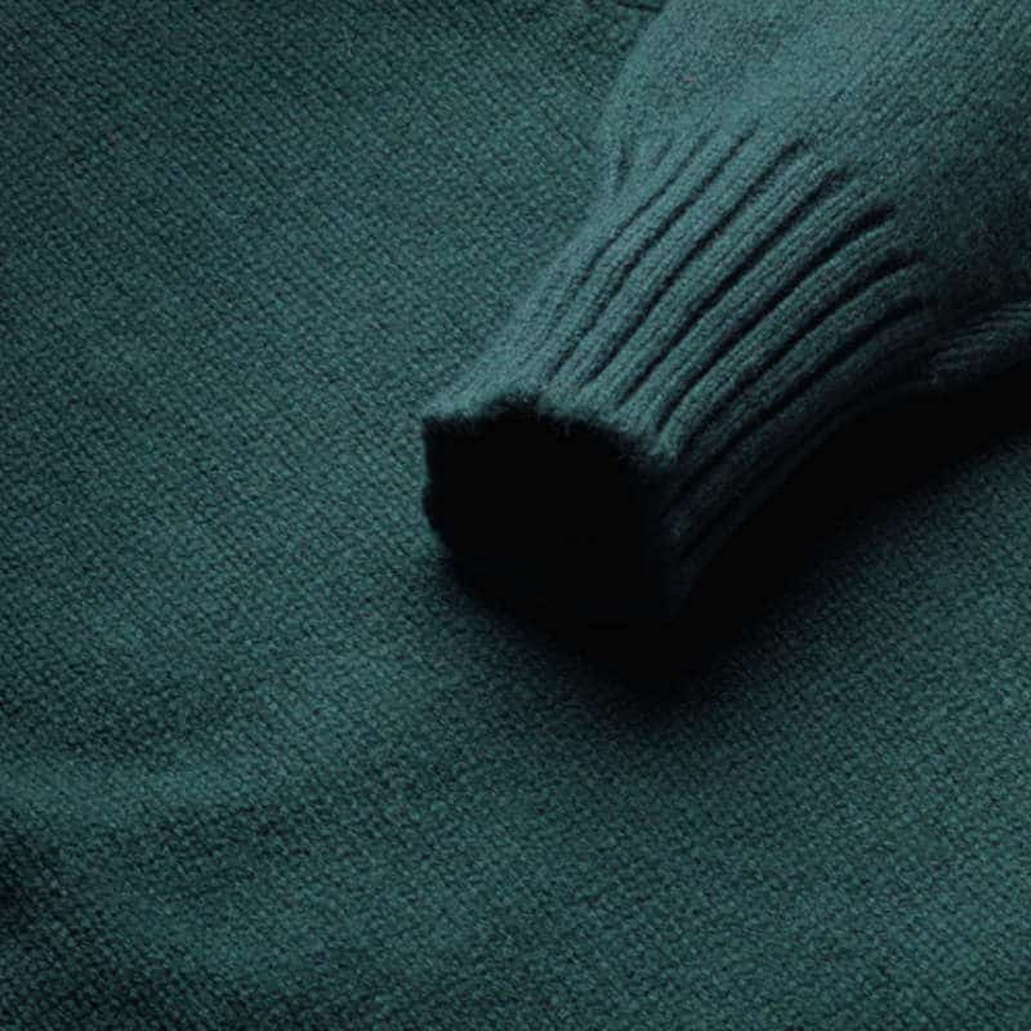 Green Dean Lambswool Crew Neck Jumper