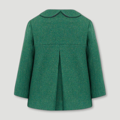 Green Fitzrovia Girls Pea Coat from Brittanical London - British Made Children's Coats