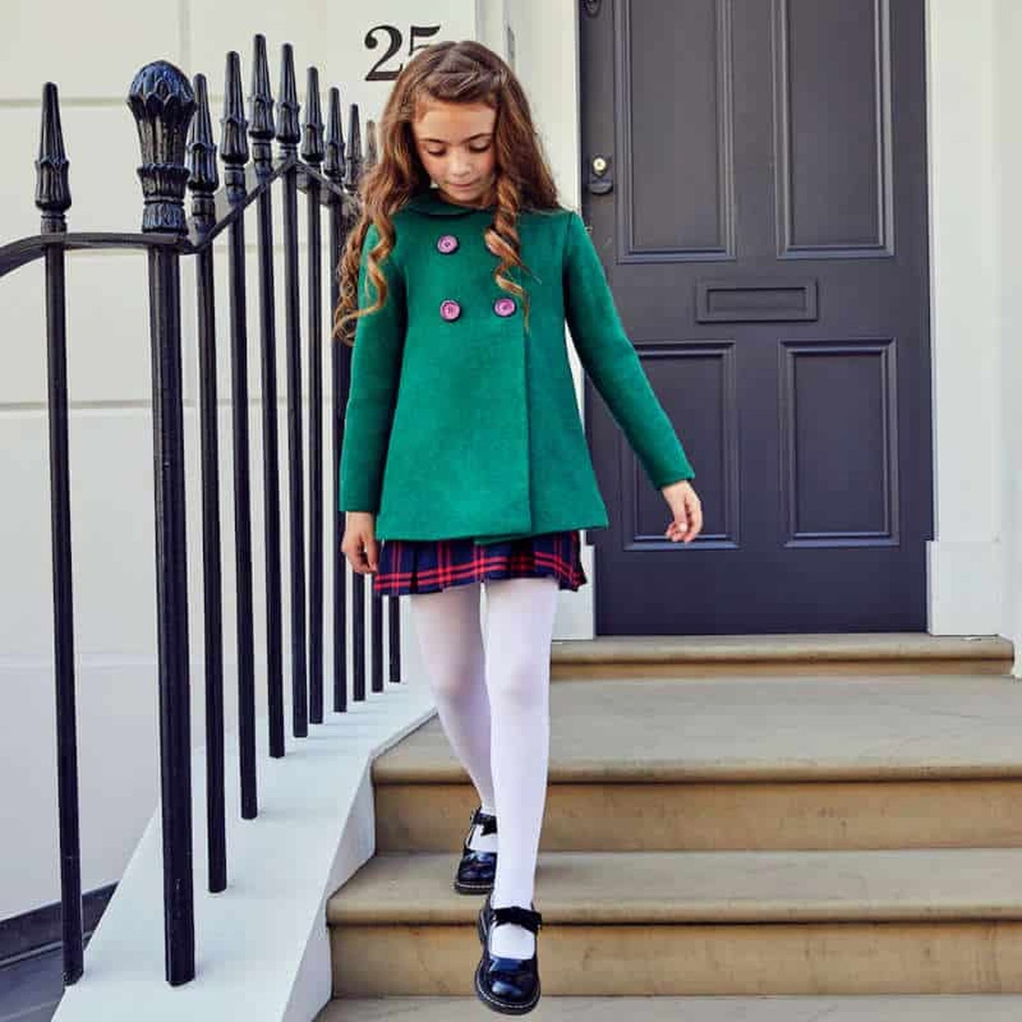 Green Fitzrovia Girls Pea Coat