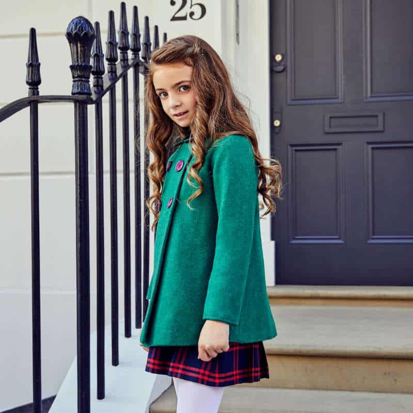 Green Fitzrovia Girls Pea Coat