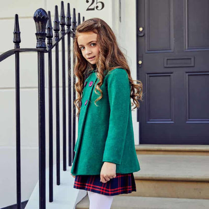 Green Fitzrovia Girls Pea Coat