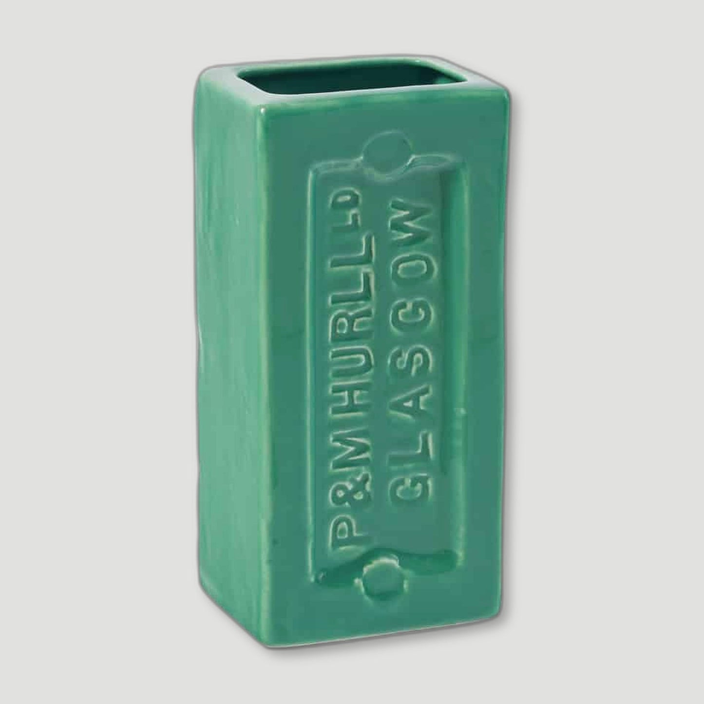 Green Glasgow Brick Vase