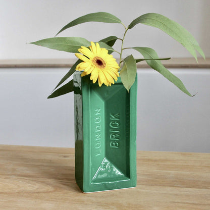 Green London Brick Vase