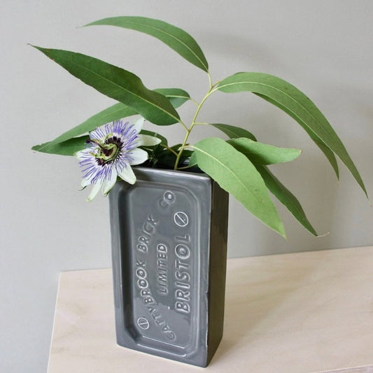 Grey Bristol Brick Vase