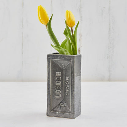 Grey London Brick Vase