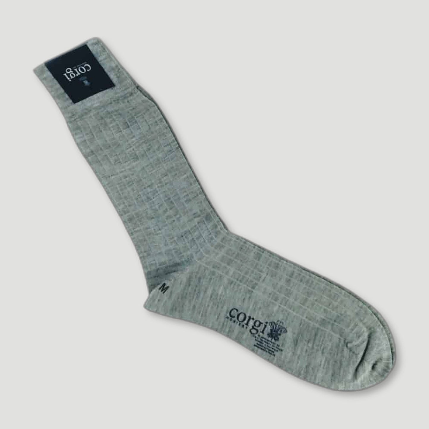 Grey Wool Socks | Lightweight from Corgi Socks - British Made Wool Socks