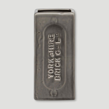 Front view of Grey Yorkshire Brick Vase from Stolen Form - British Made Vases & Homeware