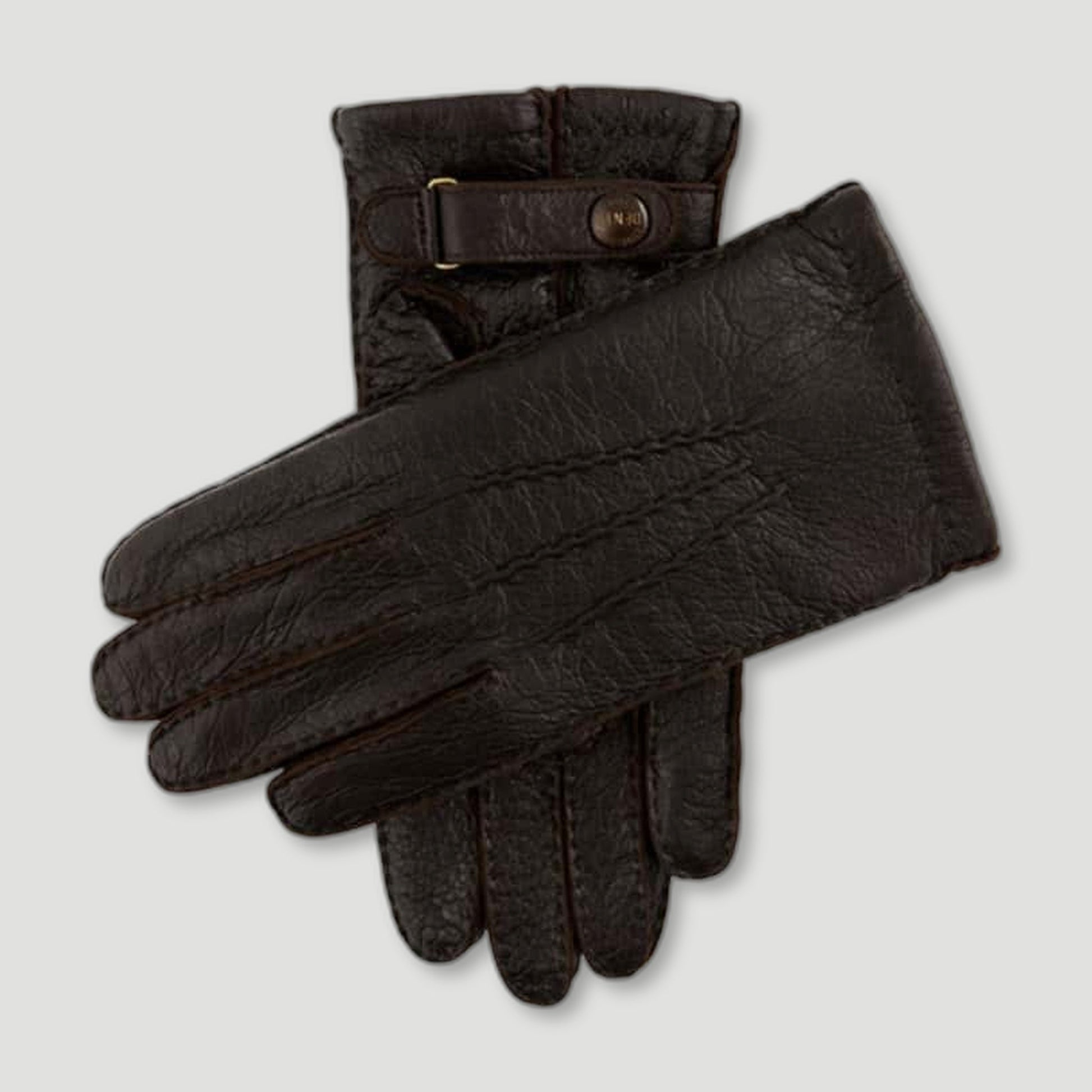 Hampton Black Peccary Leather Gloves from Dents Gloves - British Made Leather Gloves