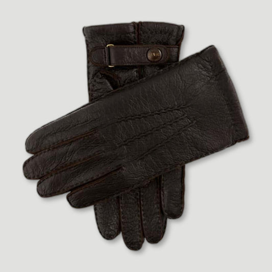 Hampton Black Peccary Leather Gloves from Dents Gloves - British Made Leather Gloves
