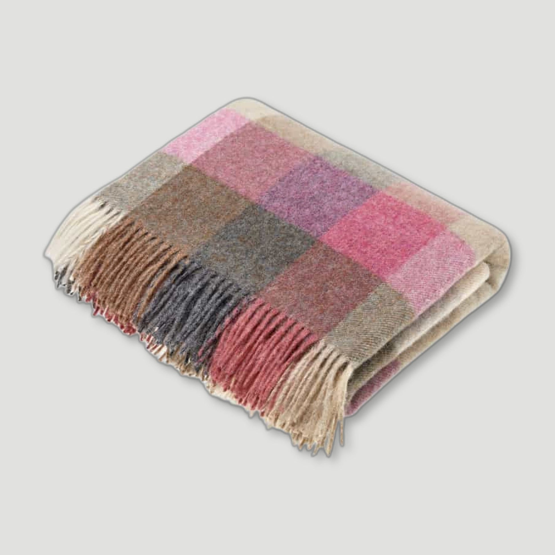 Harlequin Heather Throw from Bronte by Moon - British Made Wool Throws