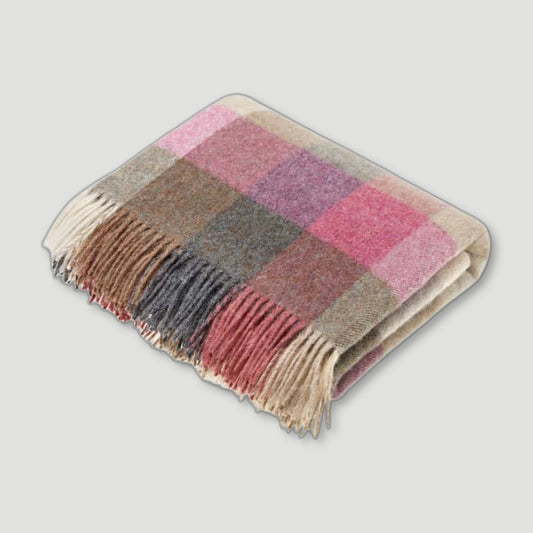 Harlequin Heather Throw from Bronte by Moon - British Made Wool Throws