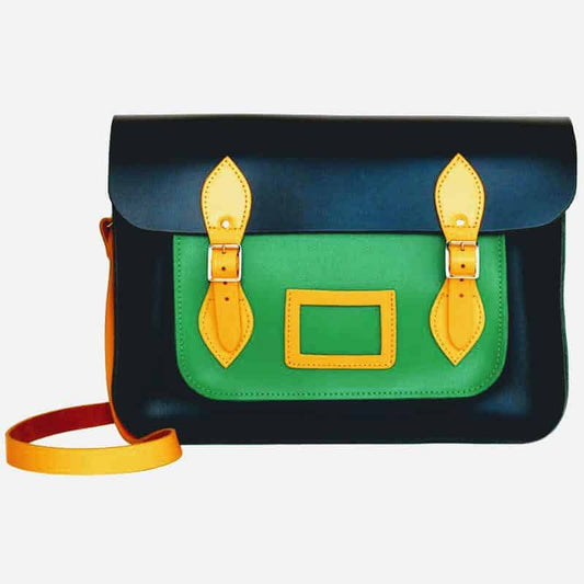 Harlequin Leather Satchel