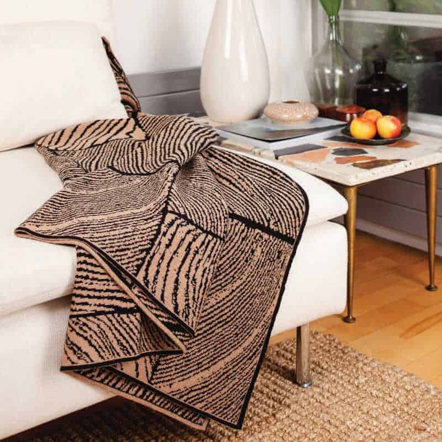 Hazelnut Wood Block Throw