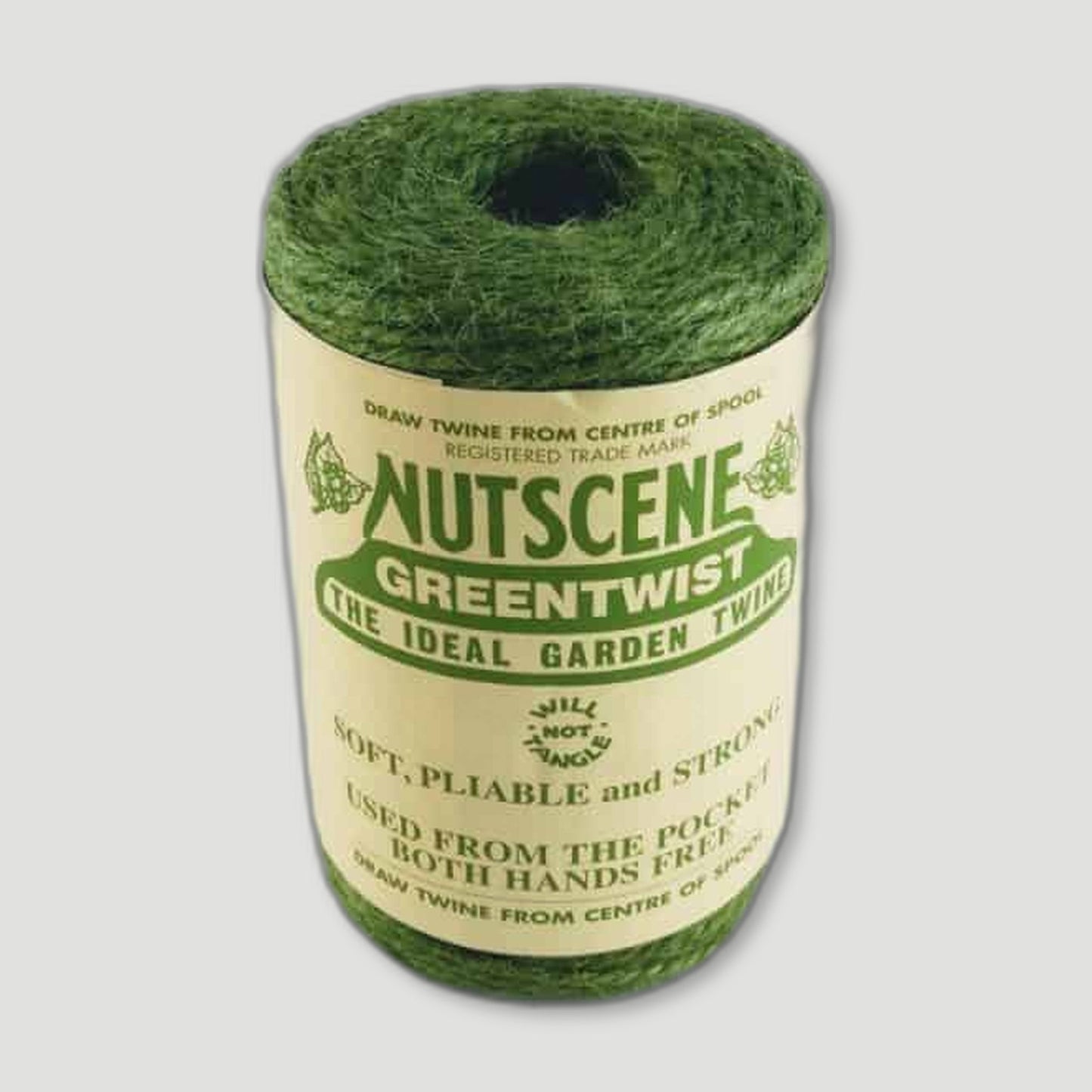 Tag detail of Heritage Green Twine from Nutscene - British Made Garden Twine