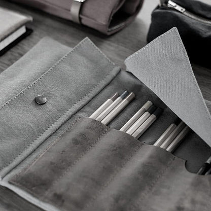 Heritage Grey Canvas & Leather Artists Roll