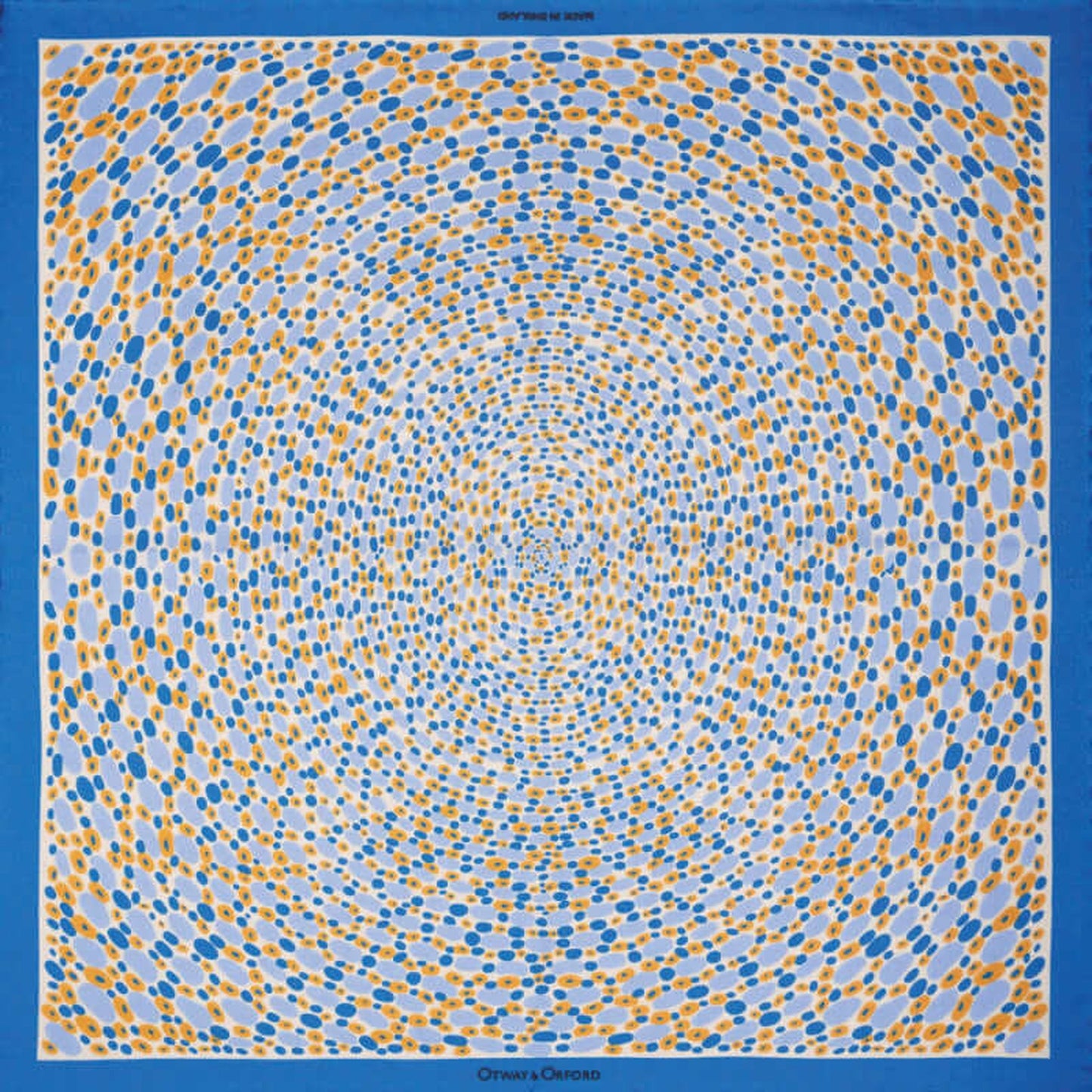 Infinity Silk Pocket Square - Blue, Gold & White