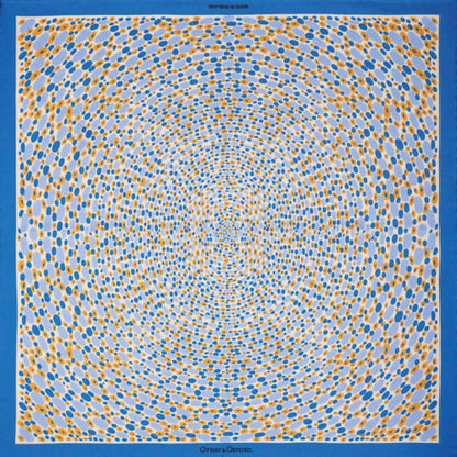 Infinity Silk Pocket Square - Blue, Gold & White