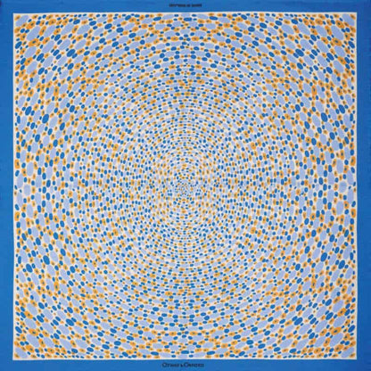 Infinity Silk Pocket Square - Blue, Gold & White