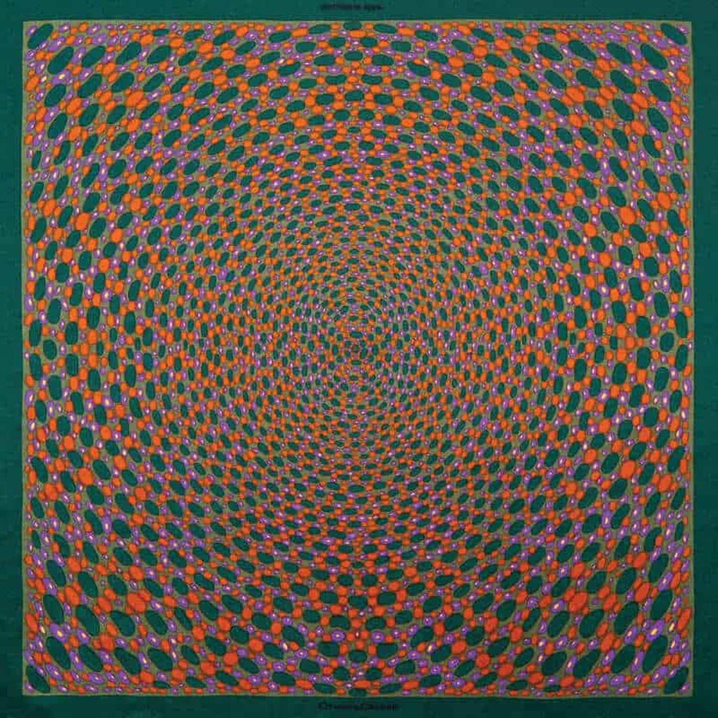 Infinity Silk Pocket Square - Green, Orange & Purple