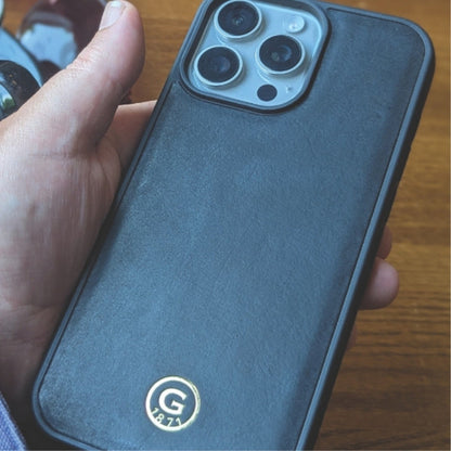 iPhone 16 Pro Max Leather Case - Ebony Black